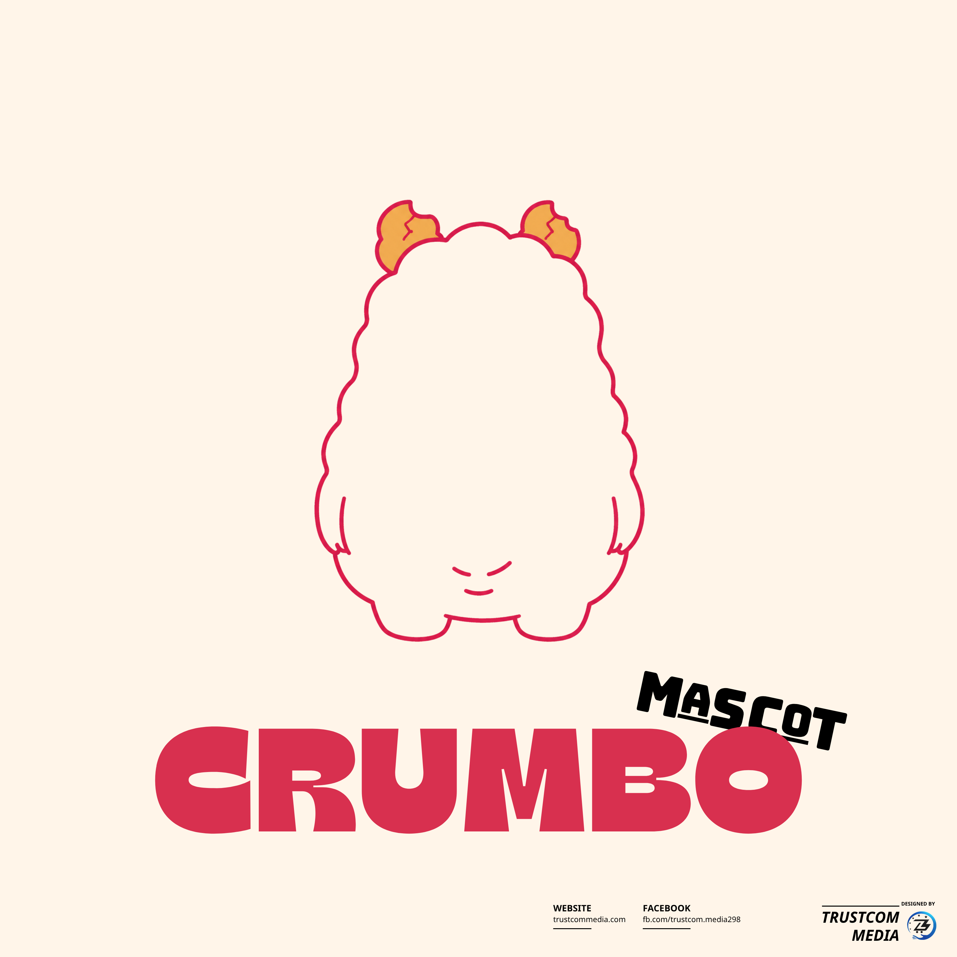 Trước và sau khi thiết kế mascot Crumbo